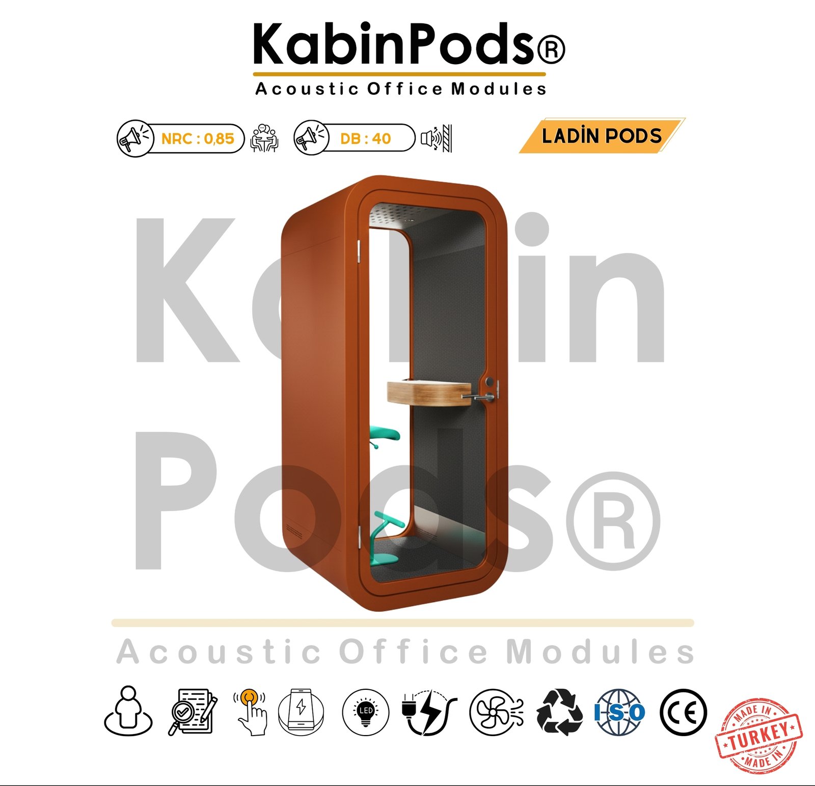 Akustik Telefon Kabini Detay - 10. Görsel - Ses Yalıtım Teknolojisi